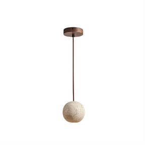 Travertine Ball Pendant Light Fixture