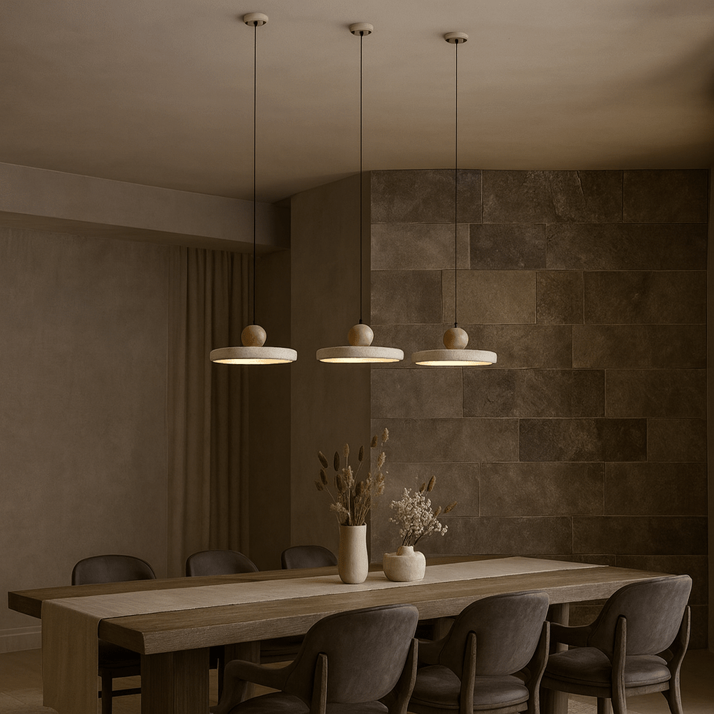Travertine Pendant Light – Elegant Avelina Design – Morsale