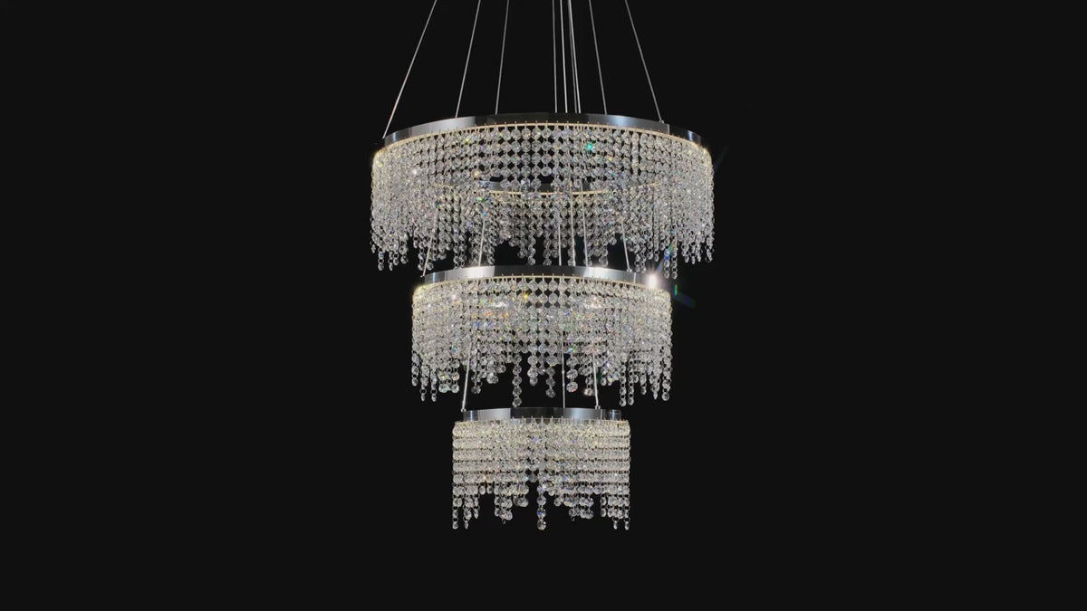 Alleri 3-Tier Crystal Chandelier