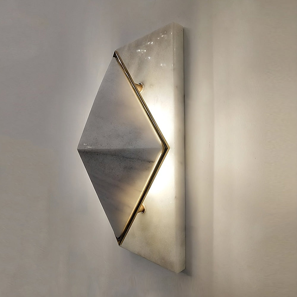 Art Deco Natural Marble Wall Sconce