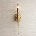 Valen™ Forged Brass & Marble Wall Sconce highlighting the sculptural design and marble shade.