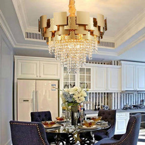 Bern Gold Plated Crystal Chandelier