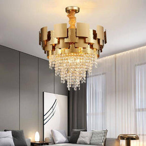 Bern Gold Plated Crystal Chandelier