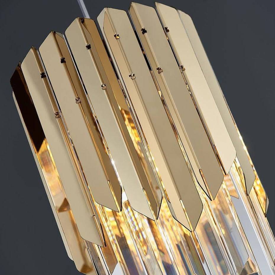 Gold Plated Pendant K9 Crystal Modern Chandelier