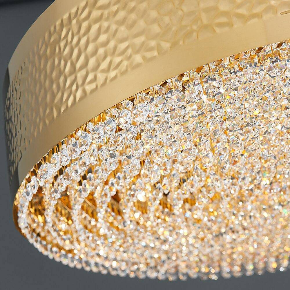 Modern LED Crystal Drum Chandelier By Morsale