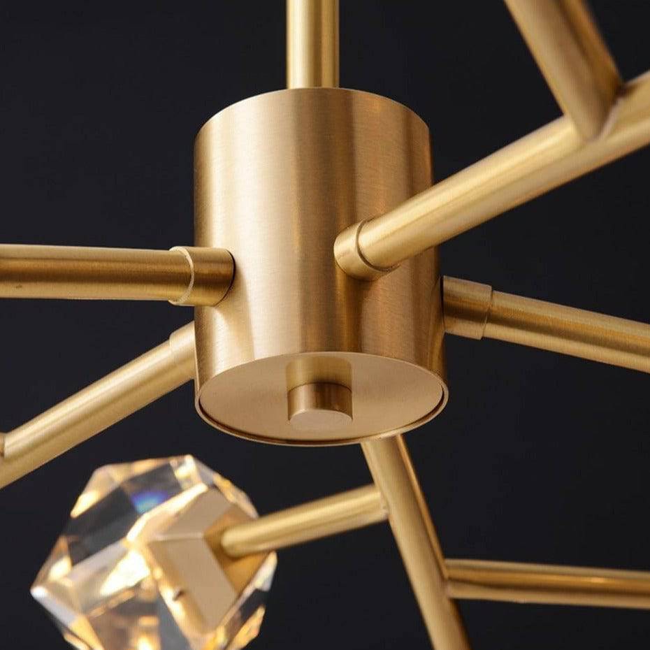 Diamante 12-Light Copper Branch Crystal Chandelier