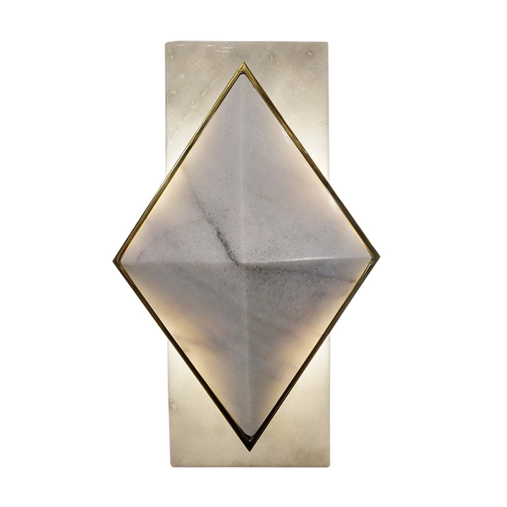 Art Deco Natural Marble Wall Sconce