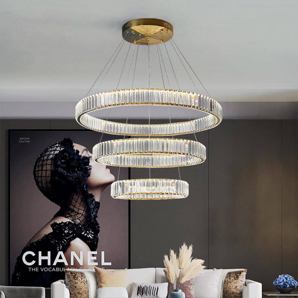 Roma 3-Tier Crystal Chandelier