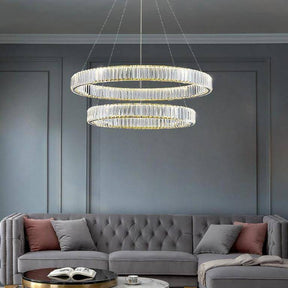 Roma 2-Ring Crystal Chandelier