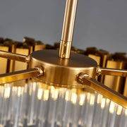 Milano Brushed Gold Crystal Chandelier