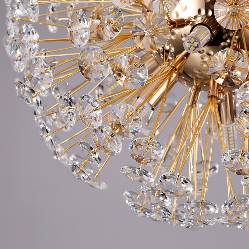 Liano Crystal Dandelion Sphere Ceiling Light