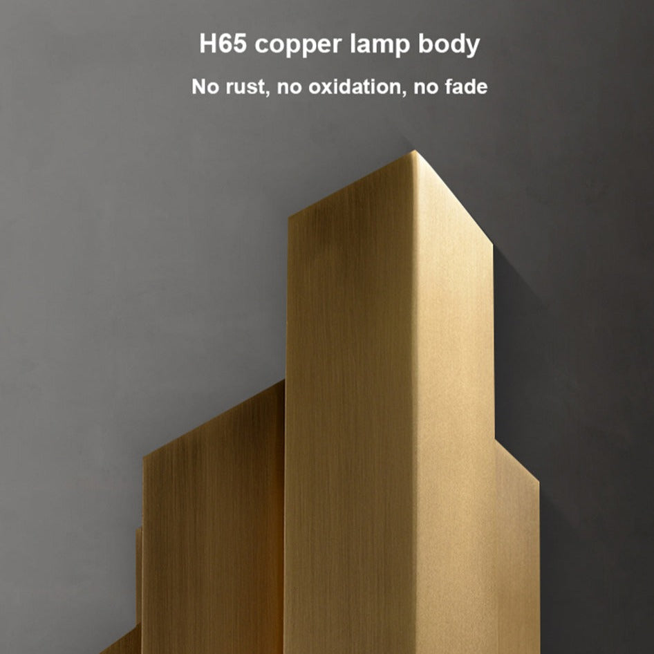Brushed Copper Modern LED Wall Sconce