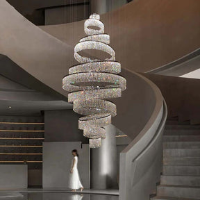 Alleri Luxury Duplex Staircase Hallway Crystal Chandelier