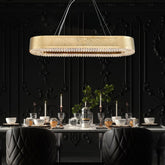 Giovanni Gold Plated Crystal Dining Room Chandelier