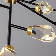 Bari Crystal Branch Chandelier, Black