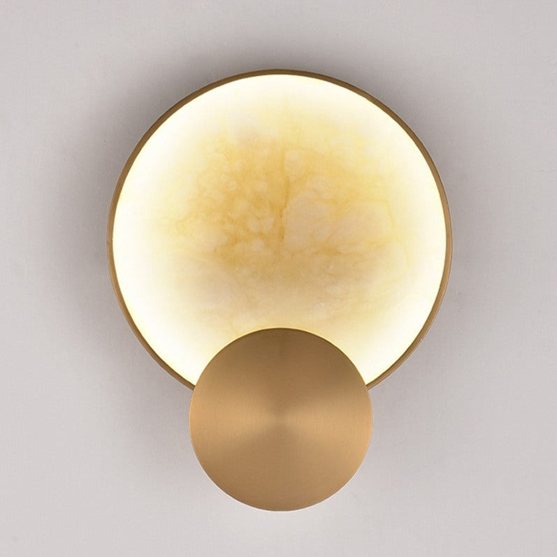Moonshade Natural Marble & Copper Wall Sconce