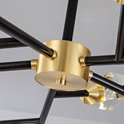 Bari Crystal Branch Chandelier, Black