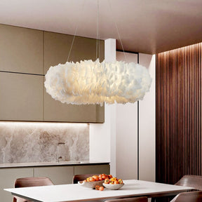 Natural Goose Feather Chandelier By Morsale