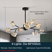 Diamante Crystal Chandelier, Black