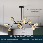 Diamante Crystal Chandelier, Black