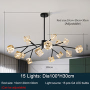 Diamante Crystal Chandelier, Black