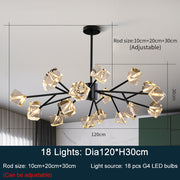 Diamante Crystal Chandelier, Black